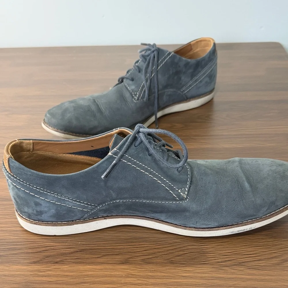 Clarks Men's Dark Gray Suede Oxfords Sz 12‎